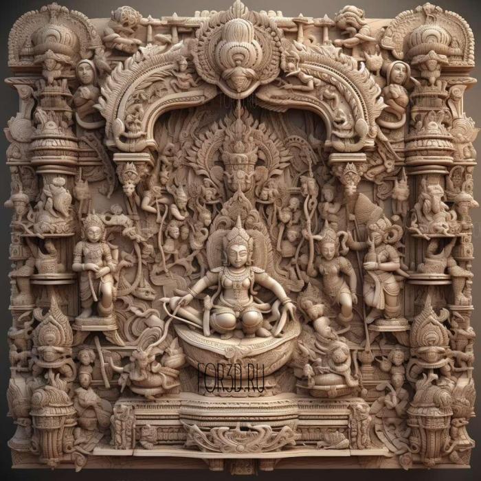 Ashram Asram Hindu 2 3d stl модель для ЧПУ