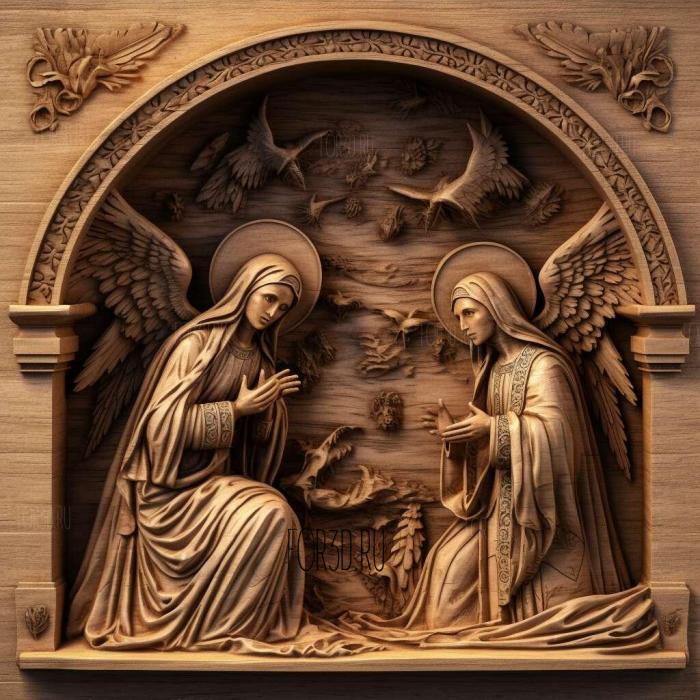 stl Annunciation of the Most Holy Theotokos 2 stl model for CNC