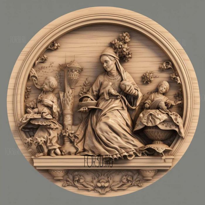 Christening Christian 4 stl model for CNC