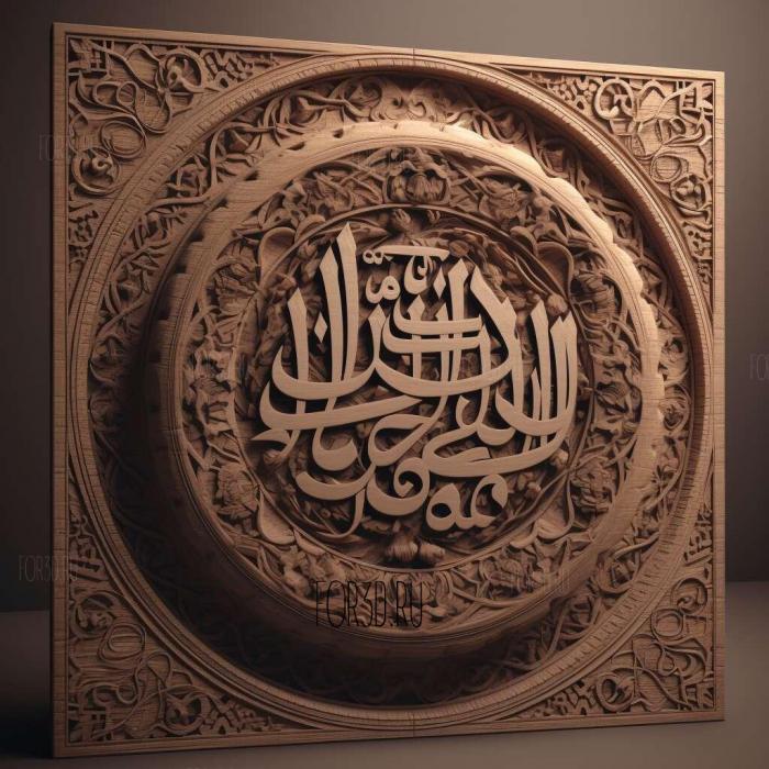 stl al Fatihah Muslim 1 stl model for CNC