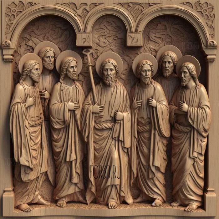 Apostles Christian 2 stl model for CNC