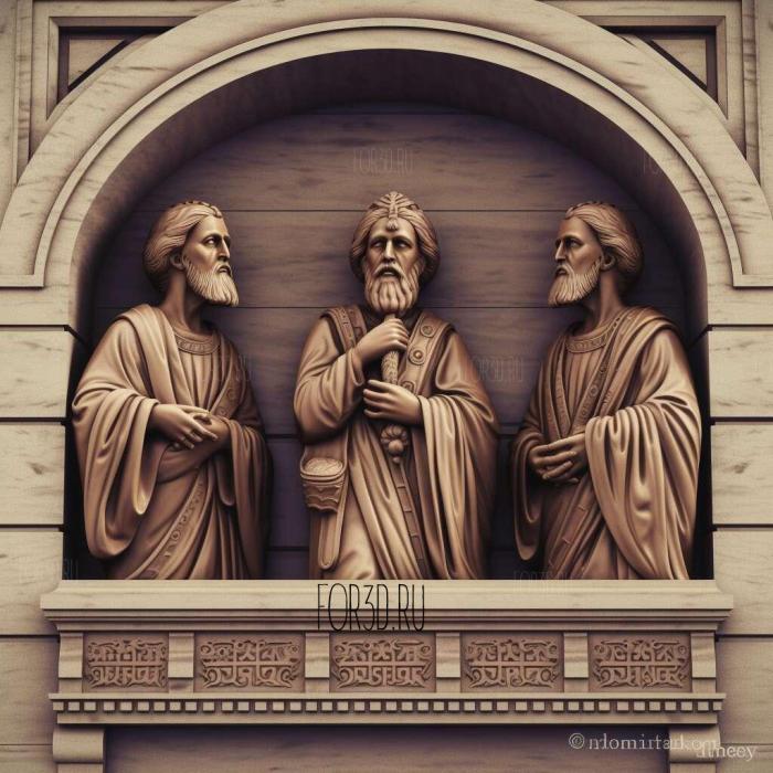 Apostles Christian 4 3d stl модель для ЧПУ