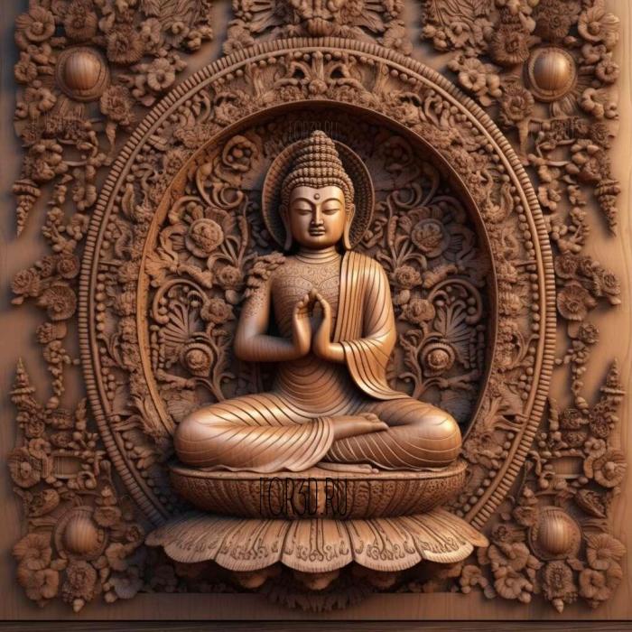 stl Buddha Buddhist 2 stl model for CNC