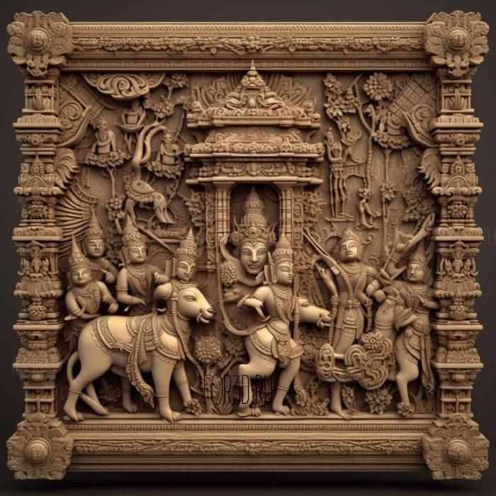 Bhagavad Gita Hindu 1 stl model for CNC