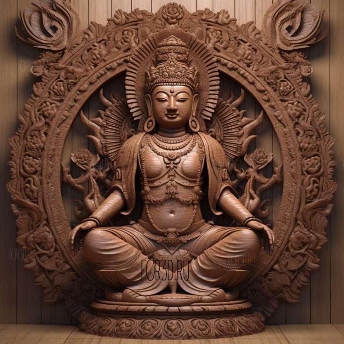 stl Amitayus Buddhist 1 stl model for CNC