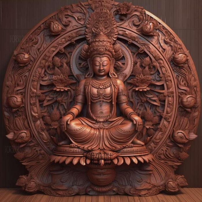 stl Amitayus Buddhist 2 stl model for CNC