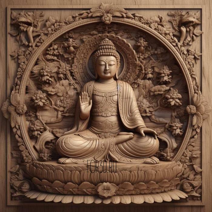 Bodhicitta Buddhist 3 stl model for CNC