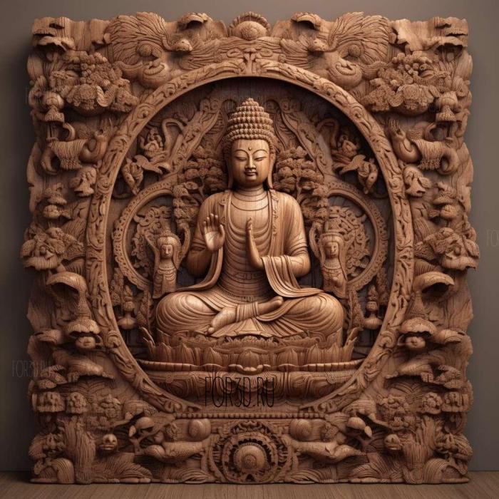 Bodhicitta Buddhist 4 stl model for CNC
