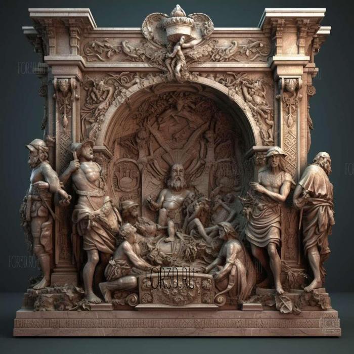 stl Altar Christian 4 3d stl модель для ЧПУ