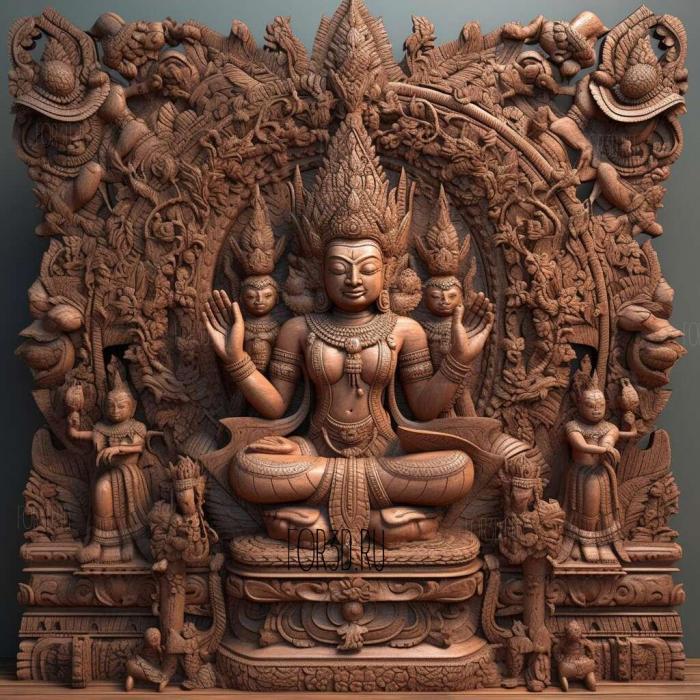 Brahma Viharas Buddhist 4 stl model for CNC