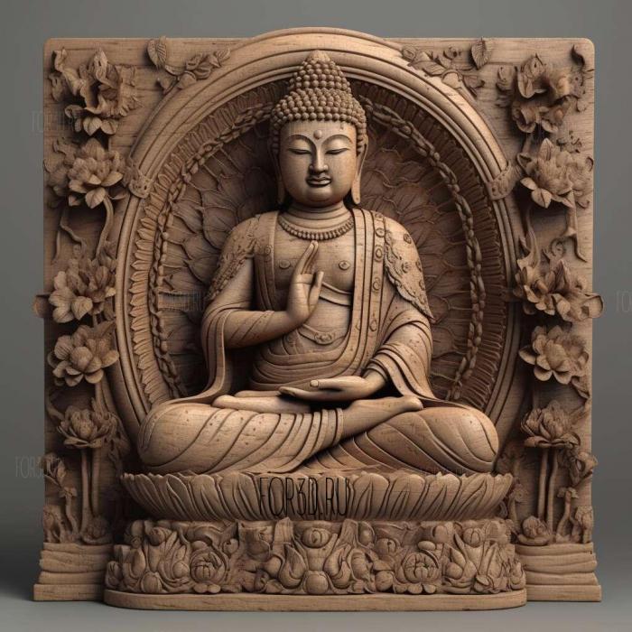 stl buddha 3d model 3 stl model for CNC