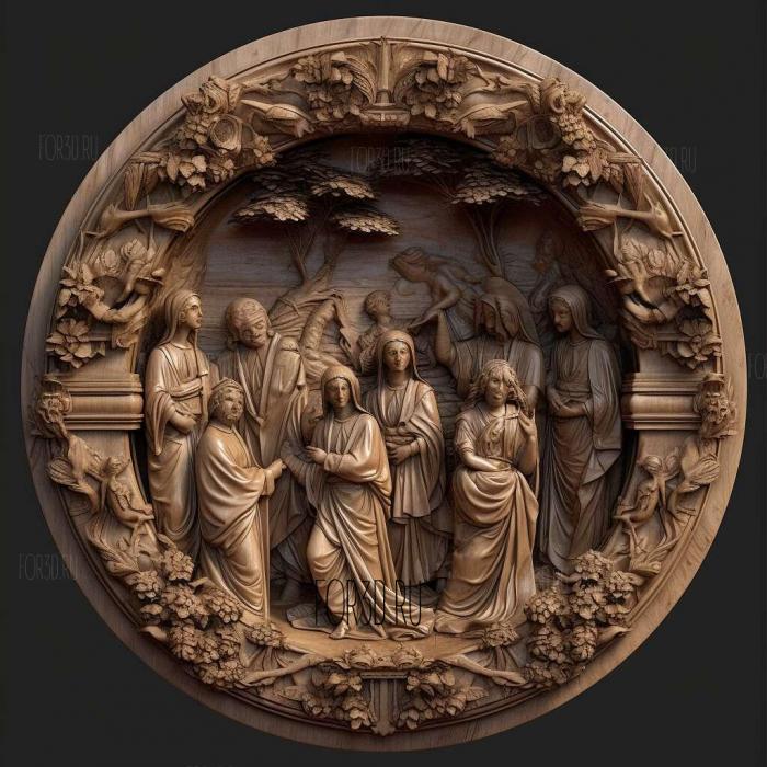 Baptistery Christian 3 3d stl модель для ЧПУ