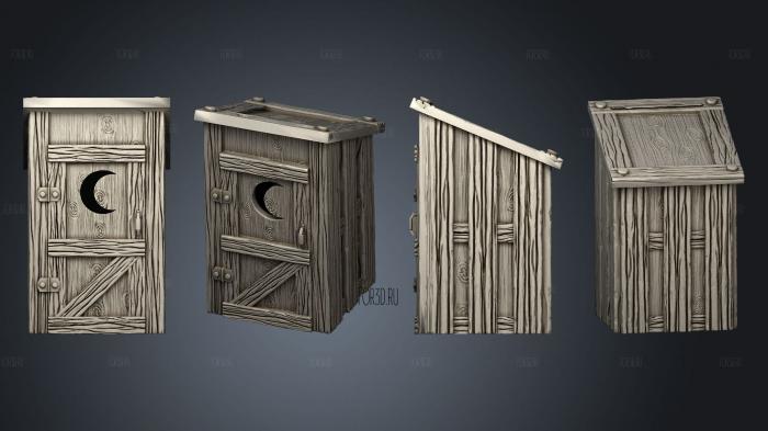 outhouse stl model for CNC