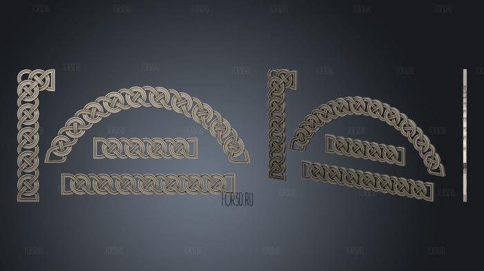 Carved details of the wicker arch 3d stl for CNC
