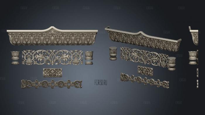 Elements of church utensils 3d stl for CNC