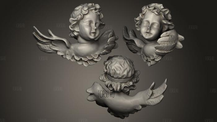 Ангел эпохи барокко 3d stl модель для ЧПУ