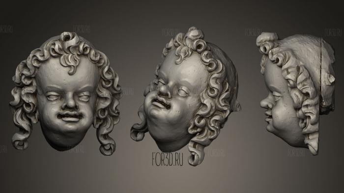 Голова Ангела, 17 век, Иоганн Пфистер 3d stl модель для ЧПУ