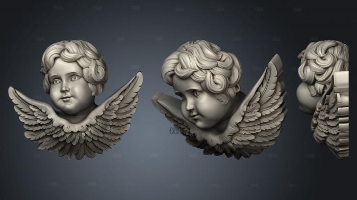 Три модели кронштейн ангел декор 3d stl модель для ЧПУ