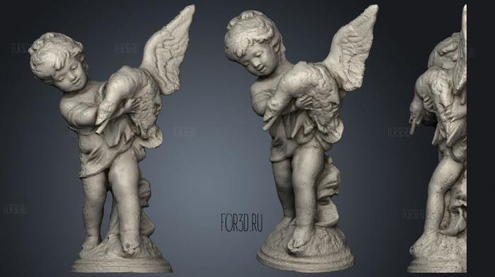 High relief of an Angel stl model for CNC