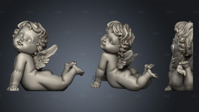 High relief of an angel 3d stl модель для ЧПУ