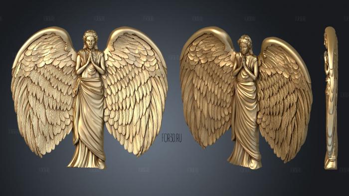  monument to an angel with wide wings 3d stl модель для ЧПУ