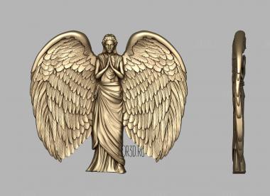  памятник ангел с широкими крыльями 3d stl модель для ЧПУ