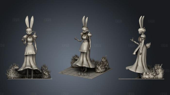 DAE Character Assignment Bun Witch stl model for CNC