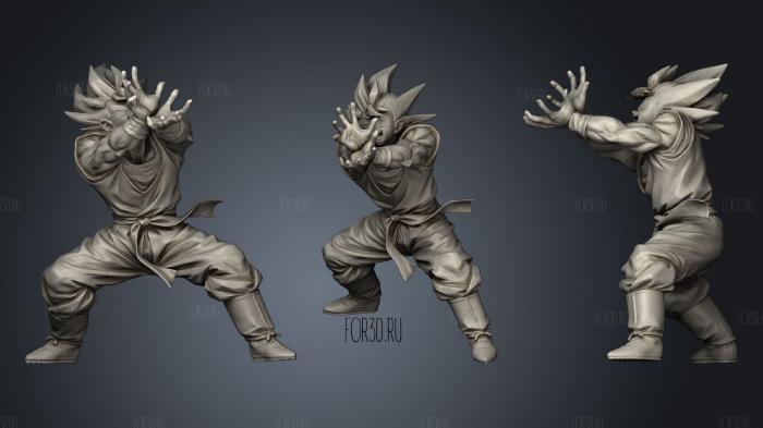 Goku Kamehameha Dragon Ball stl model for CNC