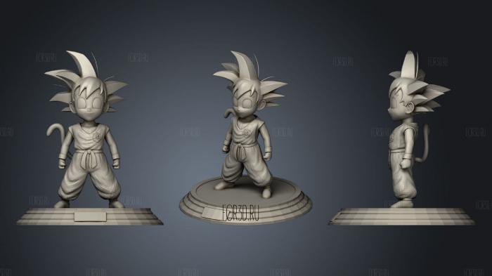 Goku Kid Dragon Ball stl model for CNC