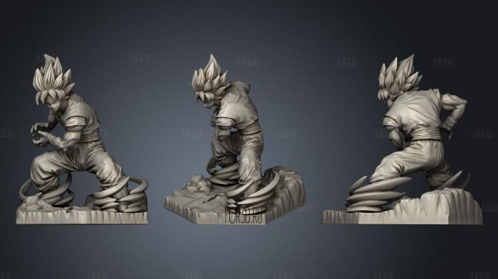 Goku SS ABSOLUTE stl model for CNC