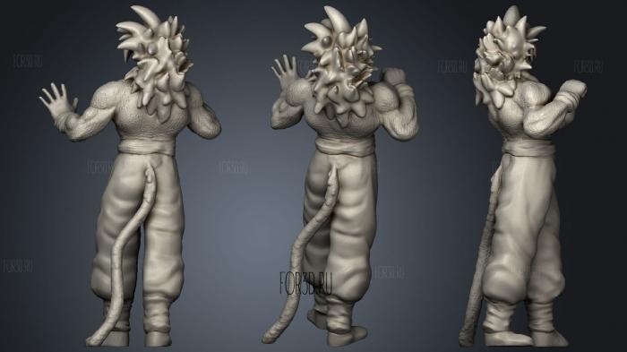 Goku super sayan stl model for CNC