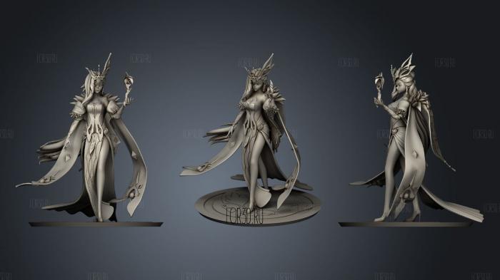 Влияние синьоры геншин 3d stl модель для ЧПУ