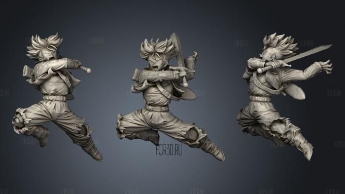 Trunks from Dragon Ball stl model for CNC