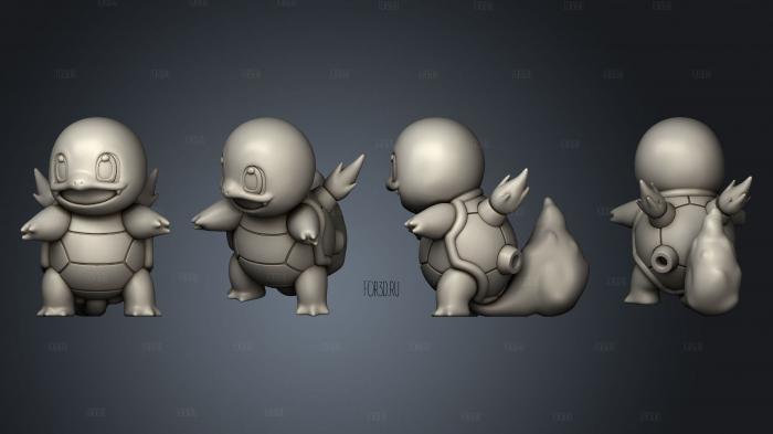 pokemon fire squirtle stl model for CNC