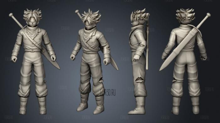 trunks future dragon ball xenoverse stl model for CNC