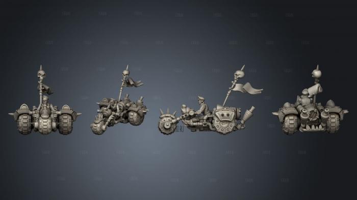 Vehicles Stretch Goal Death Bike stl model for CNC