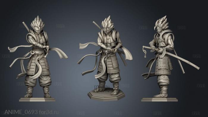 Gogeta Samurai stl model for CNC