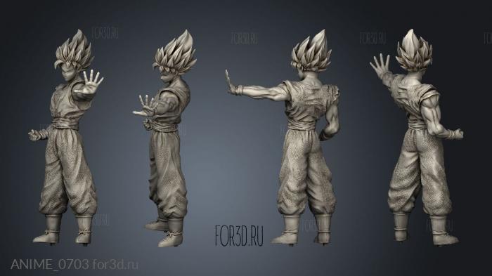 Goku and Vegeta we will win Bota stl model for CNC