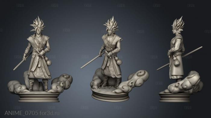 Goku Dragon Ball Estilo Realista stl model for CNC