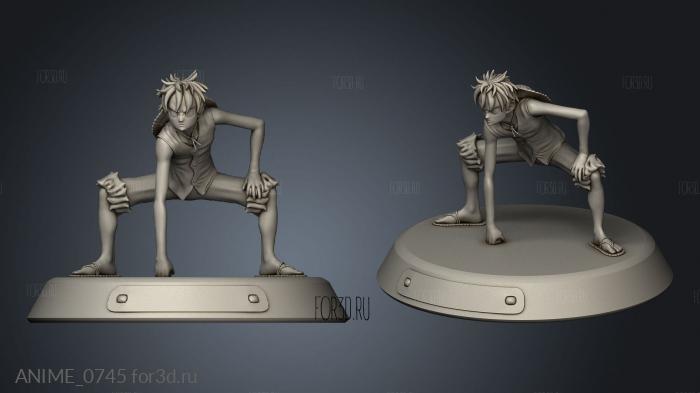 Luffy Gear stl model for CNC