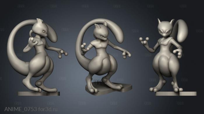 Mewtwo hawo stl model for CNC