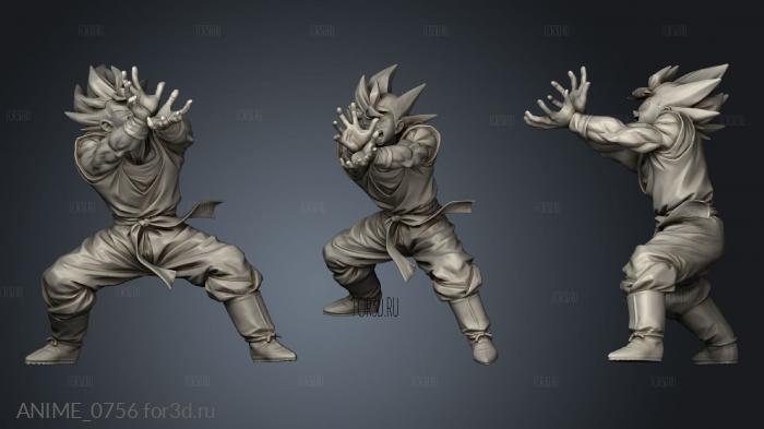 OBR dragonball goku kamehameha stl model for CNC