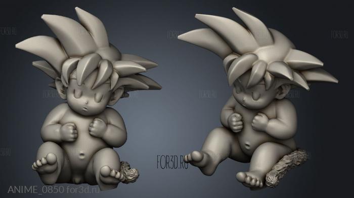 Goku Todas As Formas Dragon Ball Baby Goku stl model for CNC