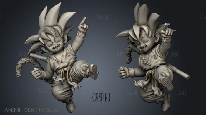 Goku Todas As Formas Dragon Ball Boy Goku One stl model for CNC