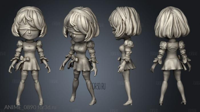 Raiden Ref and Yoha aka Torha Chibi stl model for CNC