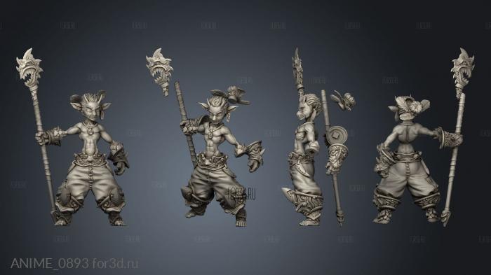 The Elves Inneath Elf Warrior stl model for CNC