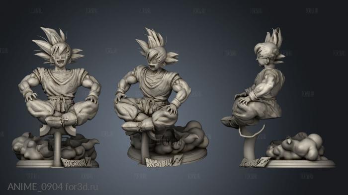 Goku La Nube stl model for CNC