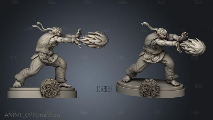 Street Fighter Ryu stl model for CNC