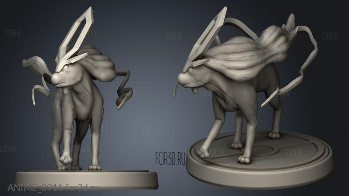 suicune pokemon stl model for CNC