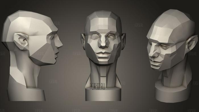 Asaro Planes of the Head Low Poly 3d stl модель для ЧПУ